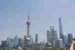 Shanghai Skyline from the river cruise