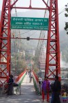 Walking on Laxman Jhula in Rishikesh