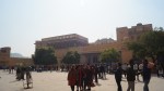 courtyard inside amber fort in jaipur