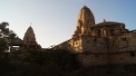 mira temple to the left and krishna temple to the right at chittorgarh