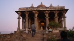 shiva temple inside kumbhalgarh fort at sunset