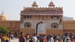 view of sun gate in amber fort in jaipur