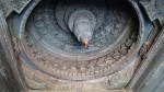 Lotus bud on the ceiling inside the temple